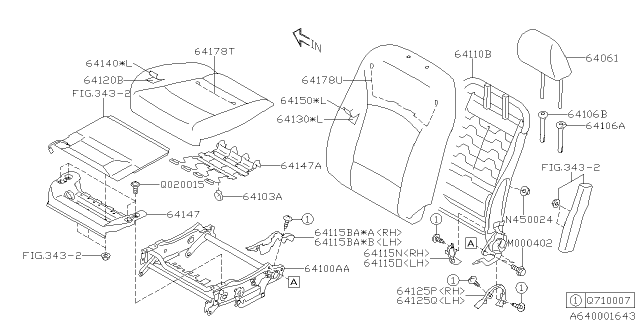 2015 Subaru Legacy Panel Front Wire Diagram for 64147AL01A