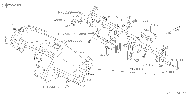 2019 Subaru Legacy Instrument Panel Diagram 5