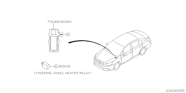 2019 Subaru Legacy Steering Column Diagram 3