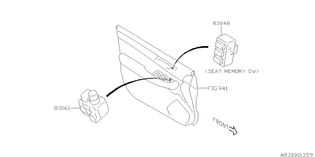 2019 Subaru Outback Switch - Instrument Panel Diagram 3