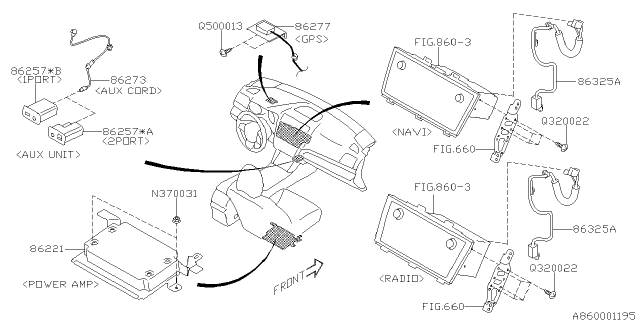 2015 Subaru Legacy Cord Assembly Diagram for 86273AL00A