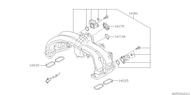 2019 Subaru Legacy Intake Manifold Diagram 5