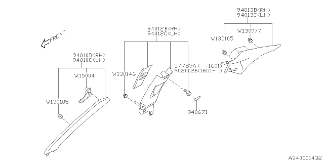 2019 Subaru Outback Inner Trim Diagram 4