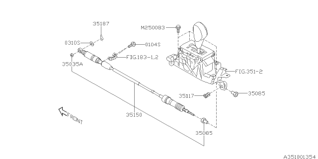 2016 Subaru Legacy Selector System Diagram 1