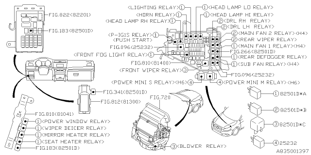 2017 Subaru Outback Electrical Parts - Body Diagram 4
