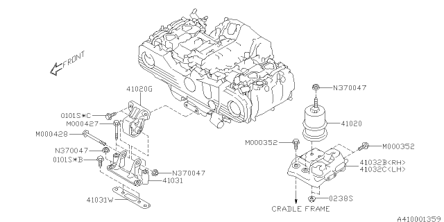 2018 Subaru Outback Engine Mounting Diagram 2