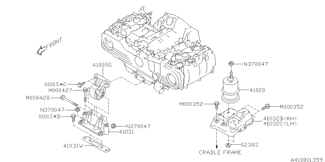 2016 Subaru Legacy Engine Mounting Diagram 2