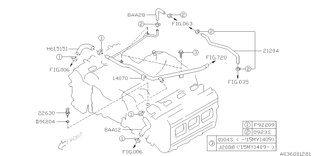 2015 Subaru Legacy Water Pipe Diagram 2