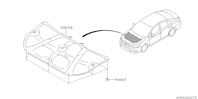 2015 Subaru Legacy Hood Insulator Diagram