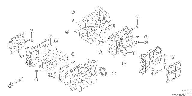 2018 Subaru Legacy Engine Assembly Diagram 2