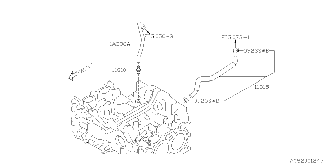 2015 Subaru Legacy Pcv Hose Assembly Diagram for 11815AC67A
