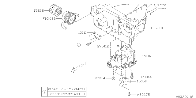 2016 Subaru Legacy Oil Pump & Filter Diagram 2