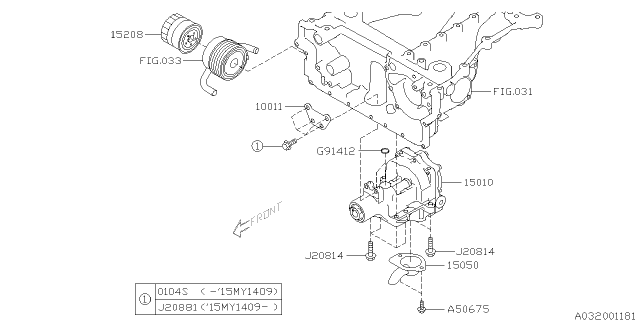 2018 Subaru Legacy Oil Pump & Filter Diagram 2