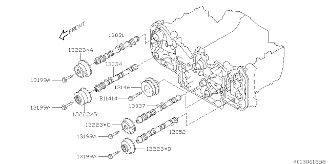 2016 Subaru Legacy Camshaft & Timing Belt Diagram 2