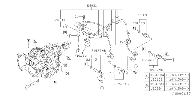 2019 Subaru Outback Shift Control Diagram 1