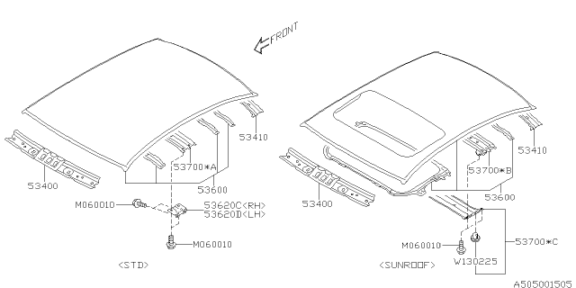 2017 Subaru Legacy Body Panel Diagram 8