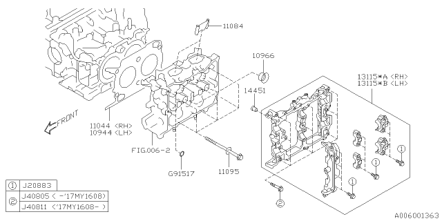 2016 Subaru Legacy Cylinder Head Diagram 3