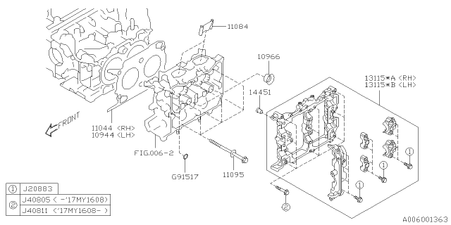 2017 Subaru Outback Cylinder Head Diagram 3