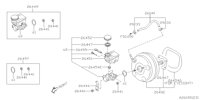 2017 Subaru Outback Brake System - Master Cylinder Diagram 1