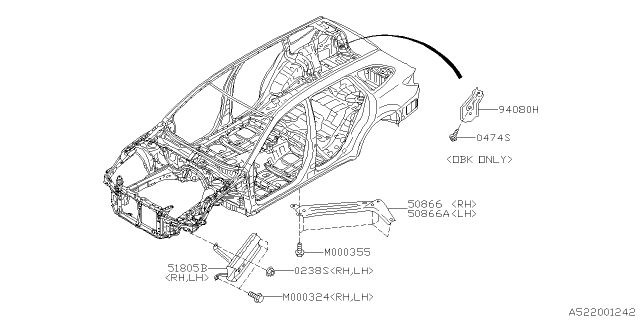 2019 Subaru Outback Side Panel Diagram 1