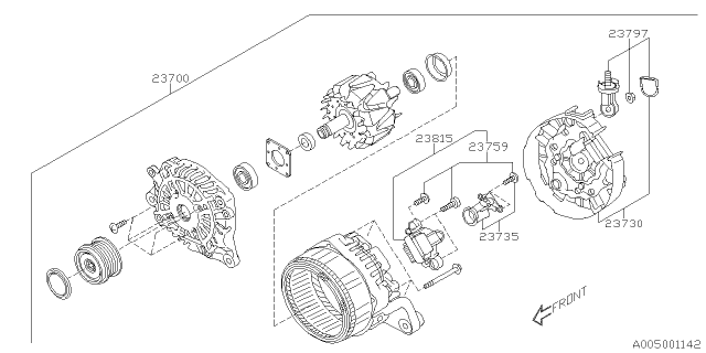 2019 Subaru Outback Timing Hole Plug & Transmission Bolt Diagram 2