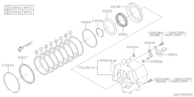 2019 Subaru Outback Low & Reverse Brake Diagram 1