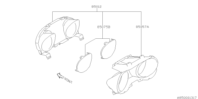 2015 Subaru Legacy Speedometer Instrument Cluster Diagram for 85002AL00A