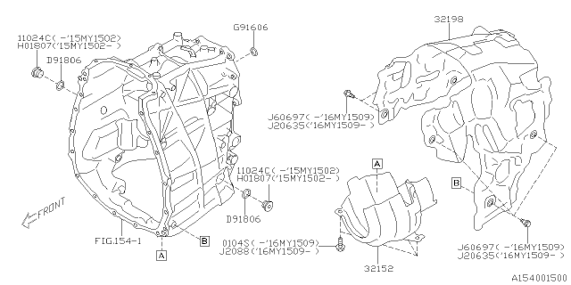 2019 Subaru Legacy Automatic Transmission Case Diagram 2