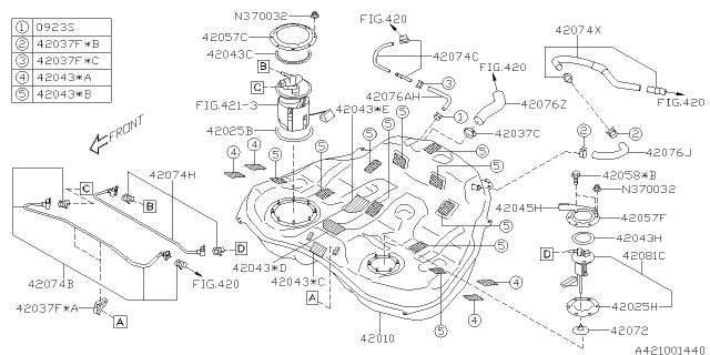 2018 Subaru Legacy Fuel Tank Diagram 3