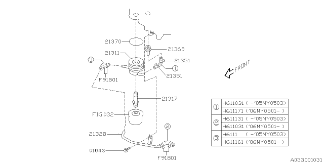 2006 Subaru Forester Oil Cooler - Engine Diagram 1