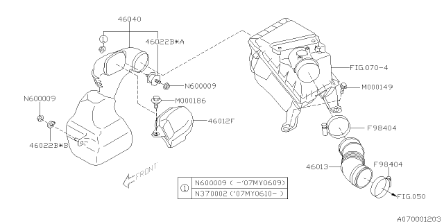 2003 Subaru Forester Air Cleaner & Element Diagram 2