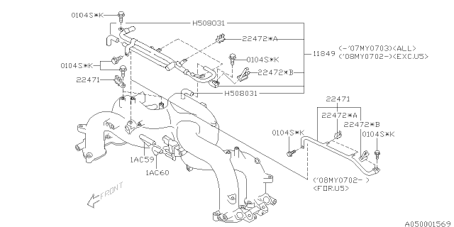 2004 Subaru Forester Intake Manifold Diagram 14