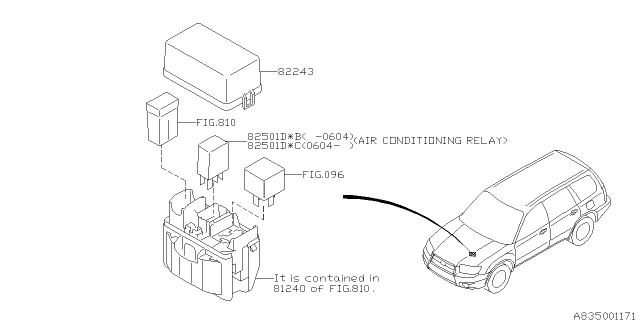 2006 Subaru Forester Electrical Parts - Body Diagram 1