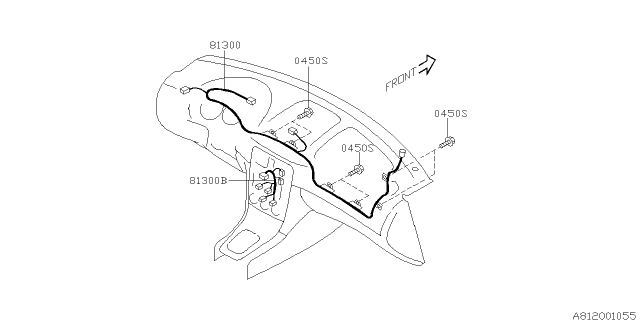 2005 Subaru Forester Wiring Harness - Instrument Panel Diagram