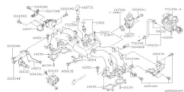 2003 Subaru Forester Collar Diagram for 16139AA010