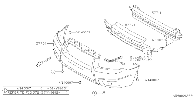 2006 Subaru Forester Front Bumper Diagram 2