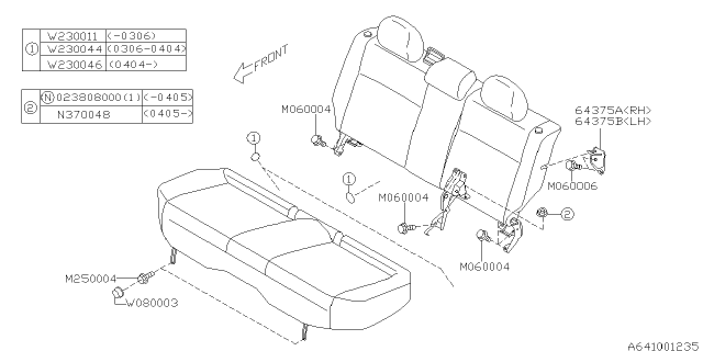 2007 Subaru Forester Rear Seat Diagram 2