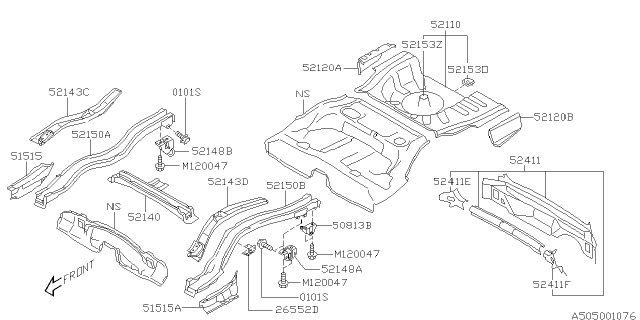 2004 Subaru Forester Body Panel Diagram 3