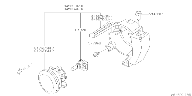 2005 Subaru Forester Lamp - Fog Diagram 2