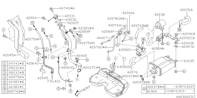 2004 Subaru Forester Fuel Piping Diagram 1