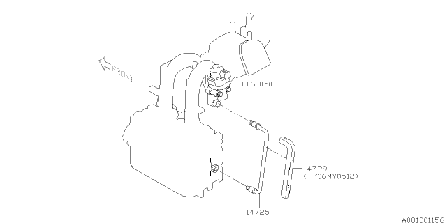 2008 Subaru Forester Emission Control - EGR Diagram 1