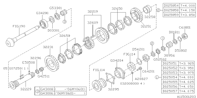 2007 Subaru Forester Drive Pinion Shaft Diagram 1