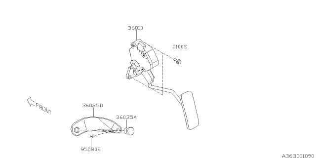 2006 Subaru Forester Pedal System Diagram 2