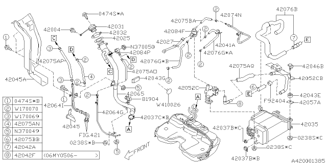 2006 Subaru Forester Fuel Piping Diagram 2