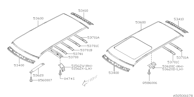 2003 Subaru Forester Body Panel Diagram 6