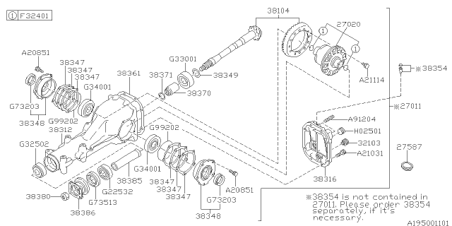 2003 Subaru Forester Differential - Individual Diagram 1