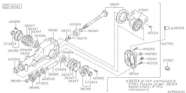 2007 Subaru Forester Differential - Individual Diagram 1