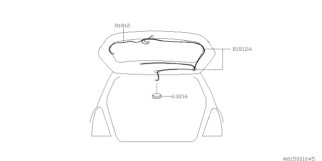 2004 Subaru Forester Cord Back Door A Diagram for 81812SA010