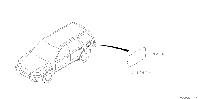 2006 Subaru Forester DAMPING Sheet Rear Quarter Diagram for 90771SA000