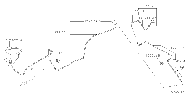 2008 Subaru Forester Windshield Washer Diagram 1